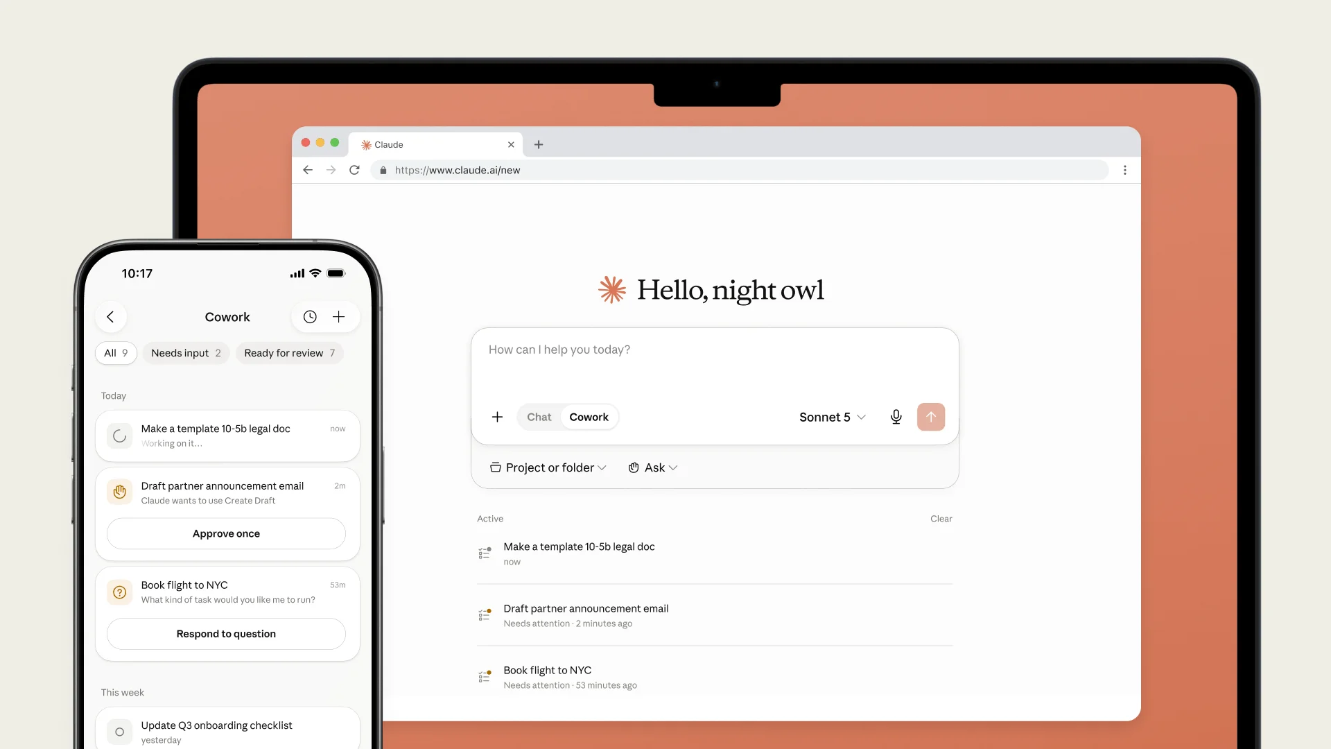 Claude Cowork expande para mobile e web com processamento em nuvem