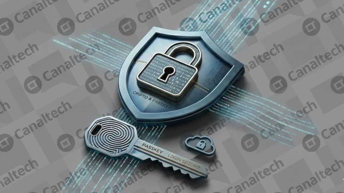 Macro shot of a futuristic digital security vault glowing with vibrant blue light, intricate circuit patterns branching into abstract holographic nodes, metallic hardware textures representing secure tokens floating in dark space, cinematic