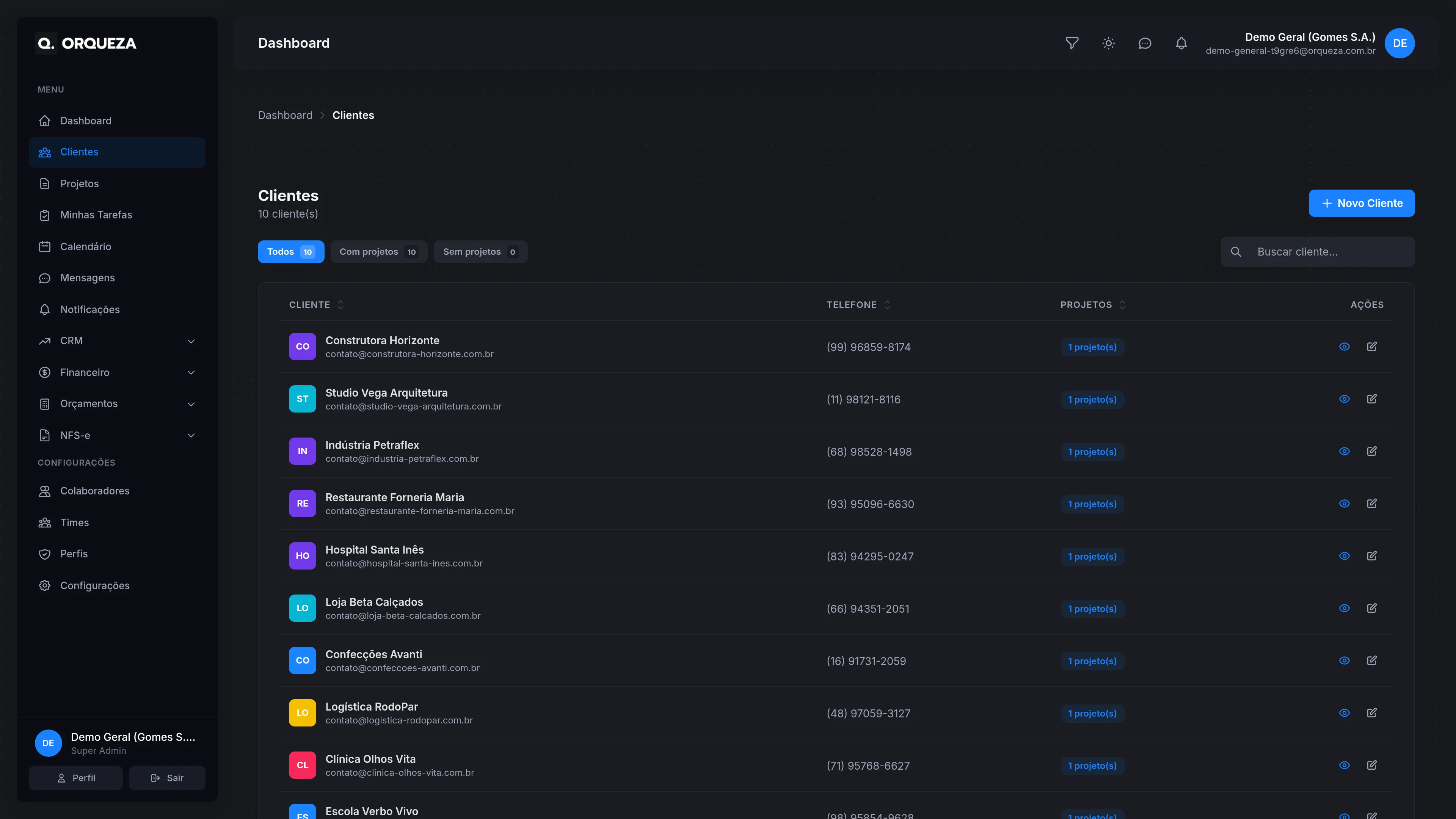 Cadastro de clientes no Orqueza: guia completo para gestão e CRM